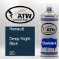 Preview: Renault, Deep Night Blue, 2D: 400ml Sprühdose, von ATW Autoteile West.